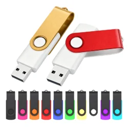 Rotatable USB Flash Drive 128GB Pen Drive 64GB Key Chian Memory Stick Business…