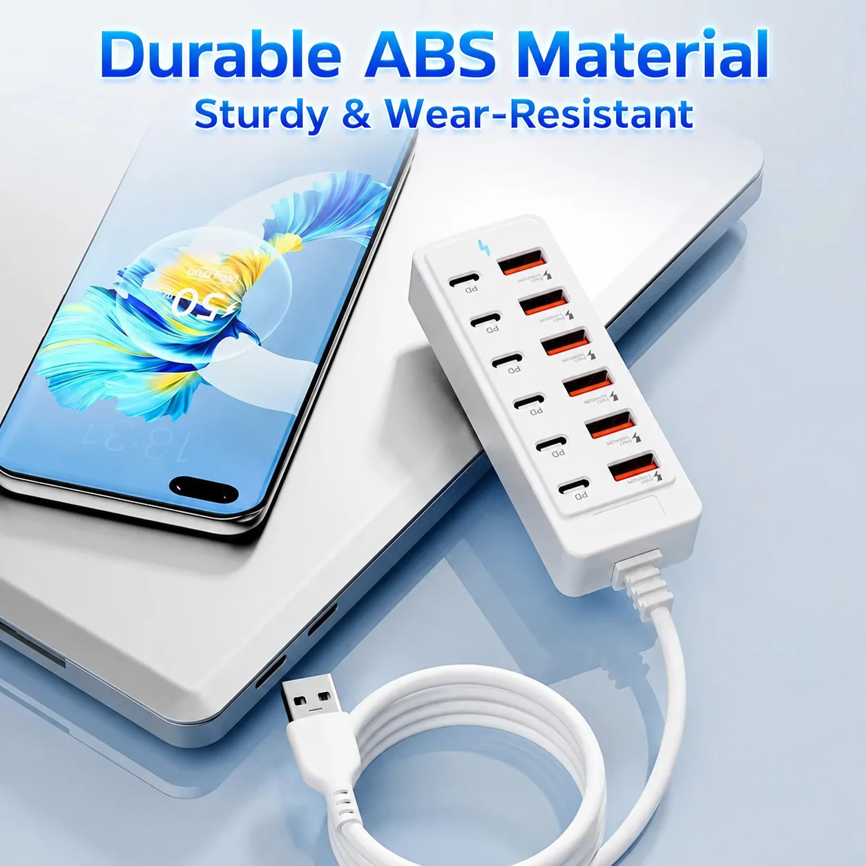 12-Port USB Charger 6 USB-A 6 USB-C Desktop Charging Station Fast Charger Multi… - Image 6