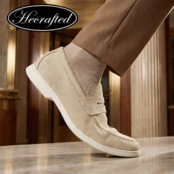 Men Loafers Summer Breathable Comfortable Fashion Men Leather Shoes