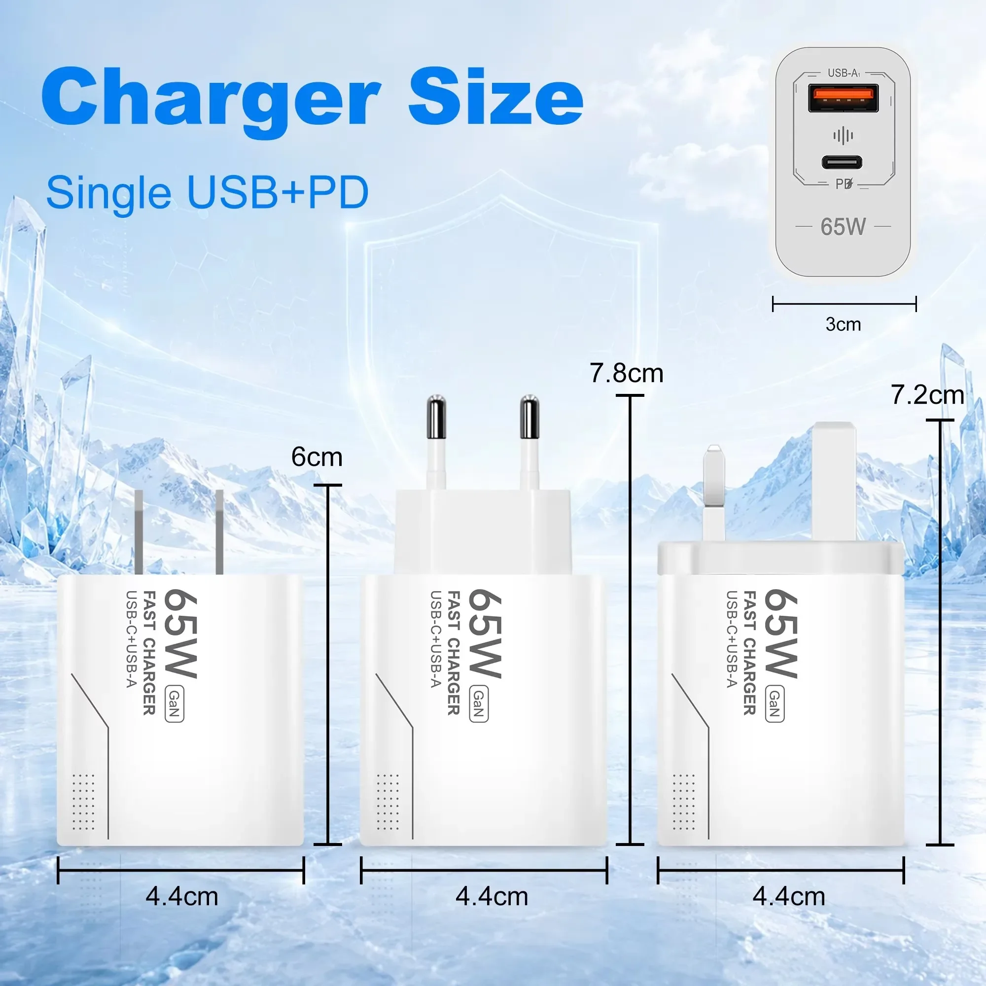 USB 65W GaN Charger 2-Port Fast Charging Charger Type C High Speed Charge Mobile… - Image 15