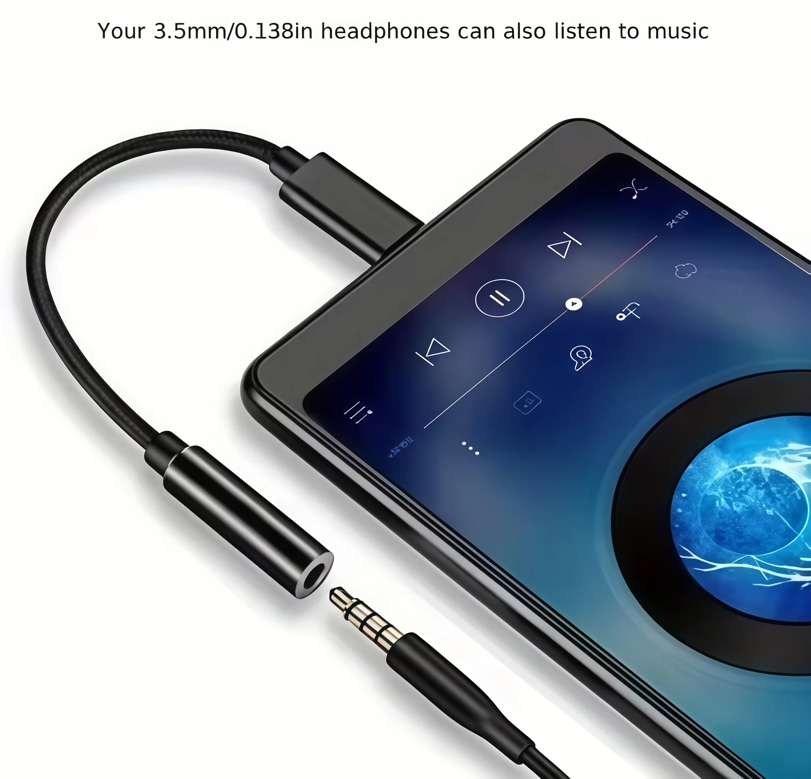 USBC to Aux Audio Dongle CableUSB-C to 3.5mm Headphone Jack Adapter - Image 3