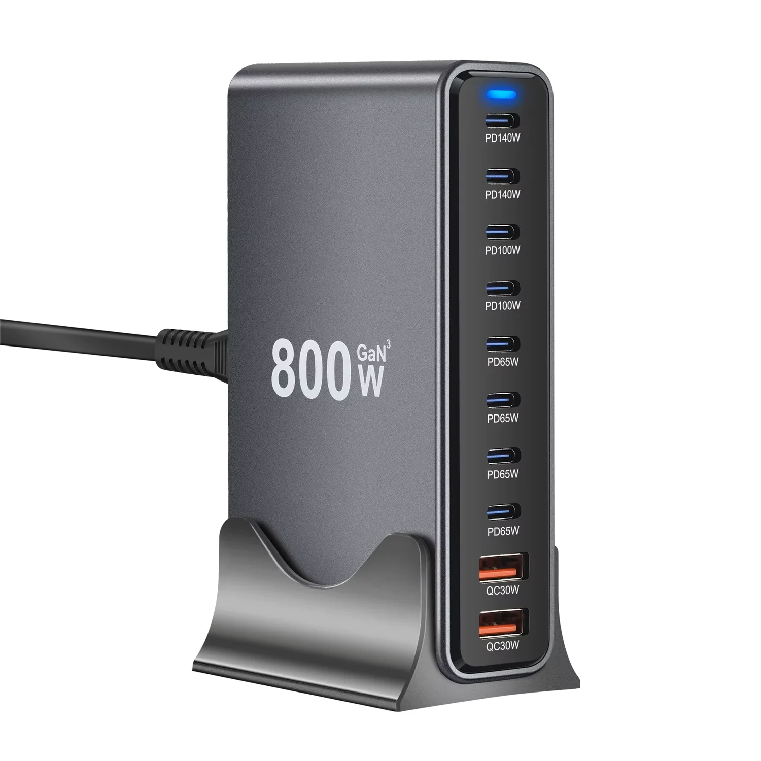 800W GaN Fast Charge 3.0 USB Type-C Quick Charger,10-Port 5C3A PD Charger for… - Image 5