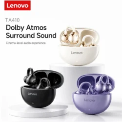 TA410 Lenovo Ear Clip Headphones Built-in Microphone Wireless Headphones Ear…