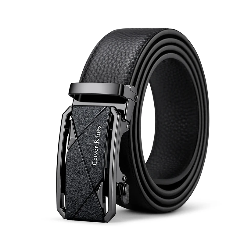 2026 Fashion Men's Belts Cowhide Leather Automatic Buckle Belts High Quality Business Casual Belt - Image 7