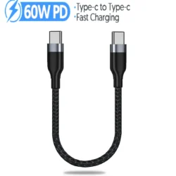 PD60W Type C to Type C Fast Charging Cable 0.25M Short Cable USB C Data Cord for…