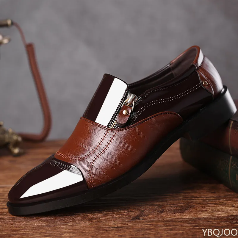 2026 Large Size Fashionable Men's Office Formal Shoes Low Cut Daily Comfortable Pointed Multifunctional Men's Wedding Shoes