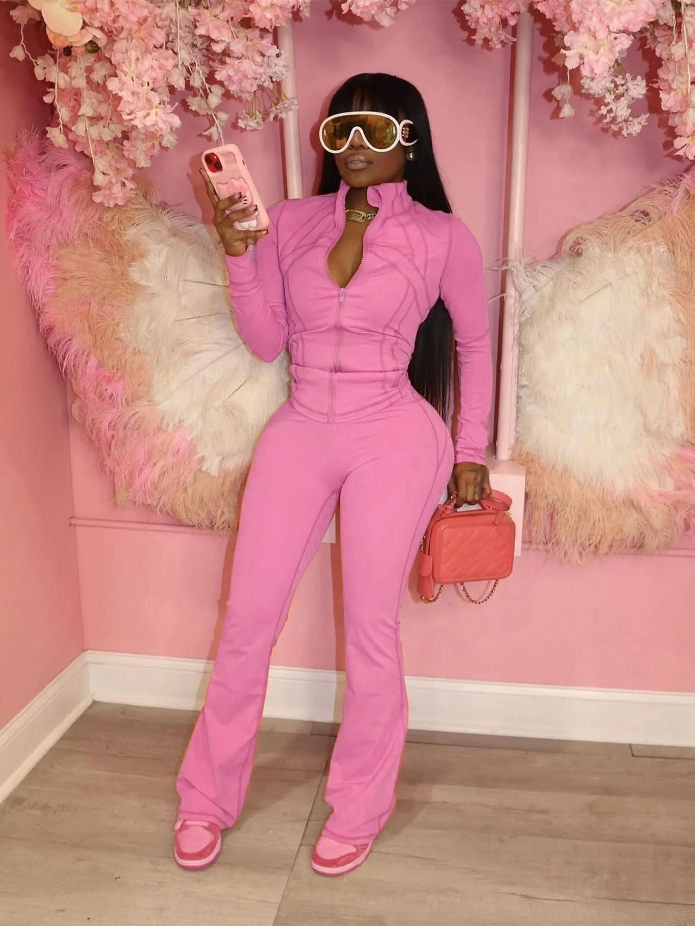 Streetwear Casual Tracksuit Sexy Women Two Pieces Club Matching Set High Street… - Image 29
