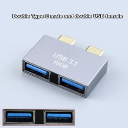 USB C to Double USB 3.1 Cable Adapter Type C male to Dual TypeC female USB Hub…