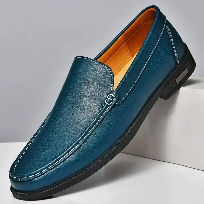 Genuine Leather Men's Shoes Classics Business Dress Shoes Moccasins Slip on Loafers Driving Shoes for Men Casual Shoe Big SIze48 - Image 3