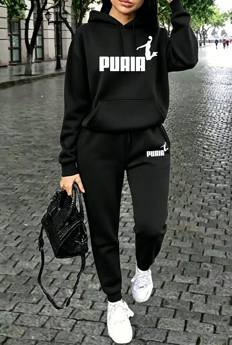 Fall Winter Womens Outfits Street Casual Hooded Sweatshirts Outdoors Sports… - Image 3