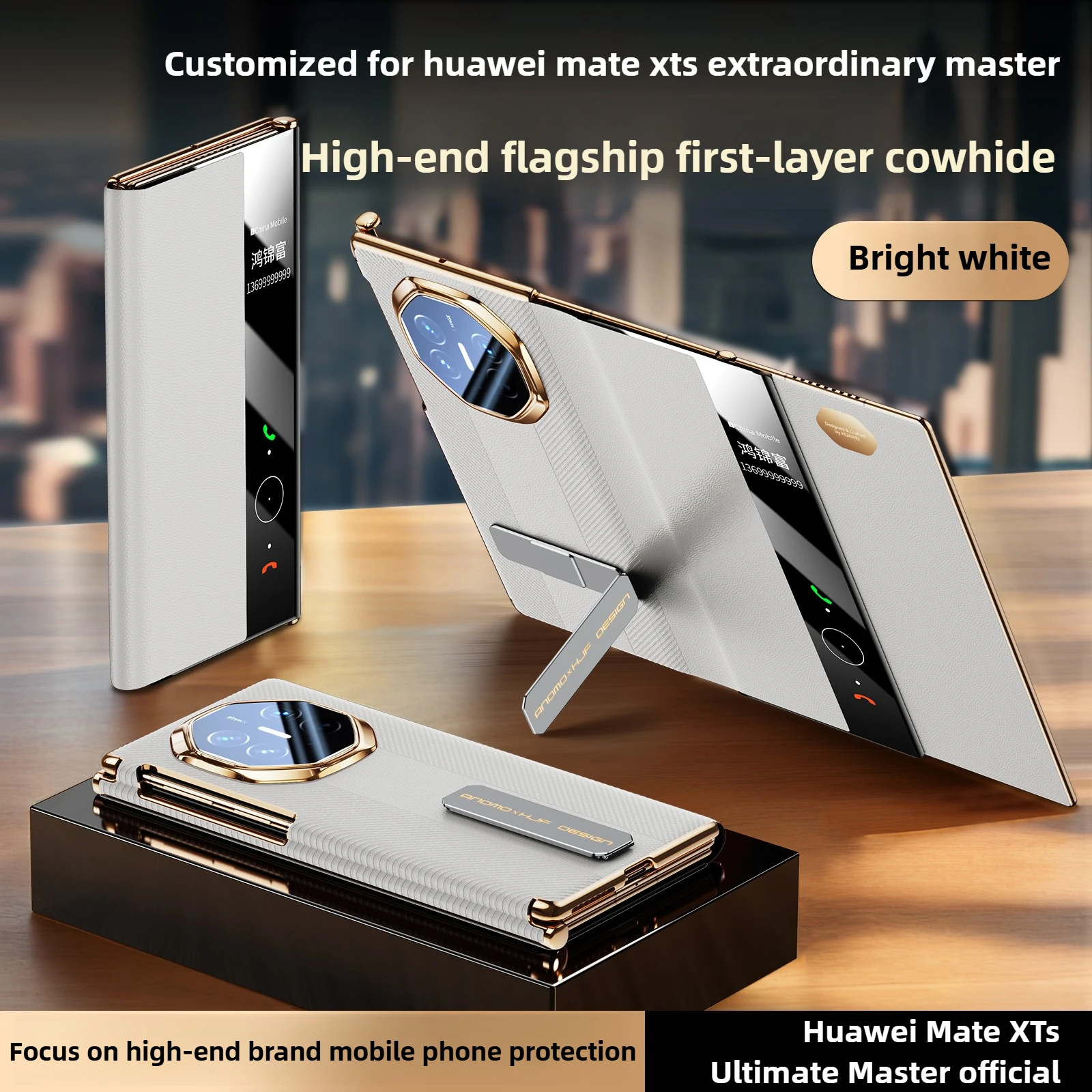 Luxury Genuine Leather Flip Case for Huawei Mate XTs Case New Extraordinary Master Rotating Stand Full Case for Huawei Mate XT - Image 9