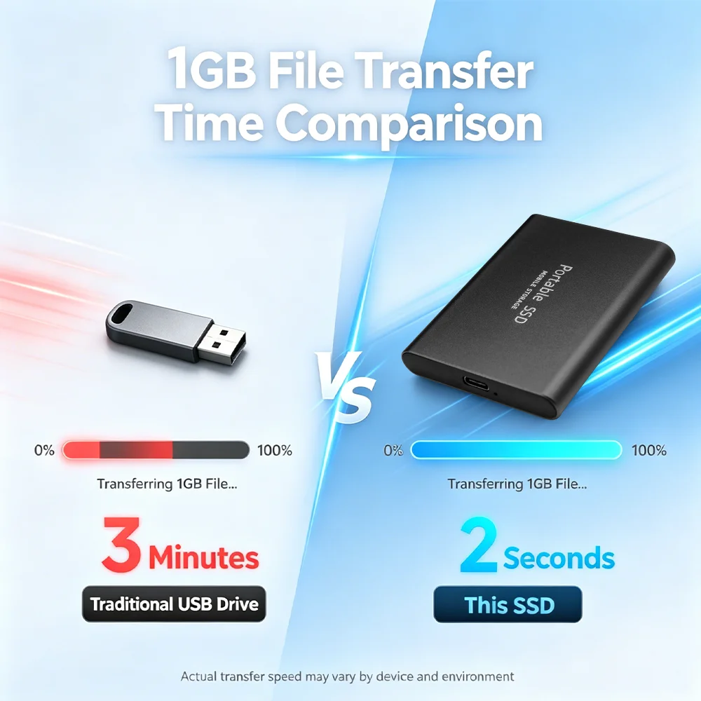 Universal Compatibility Portable SSD USB3.1 Type-C External Hard Drive Works With… - Image 4