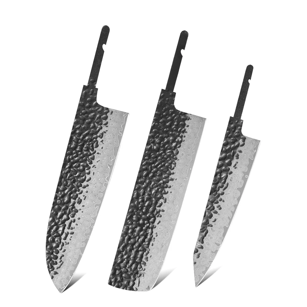 TURWHO 1-10 Pieces Japanese Chef Knife Blank Blade DIY Damascus Steel VG10 Core… - Image 20