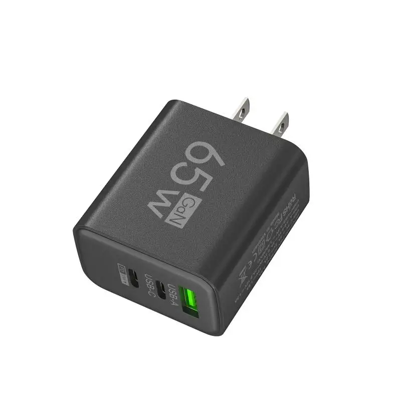 65W GaN Quick Wall Charger EU Plug Dual USB C & USB A Port 3-in-1 Fast Charging… - Image 9