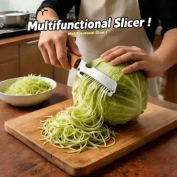 Stainless Steel Vegetable Peeler with Wooden Handle 3-in-1 Fruit Potato Peeler…