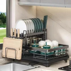 This Double-Layered, Large Metal And Carbon Steel Cutlery Rack Is Perfect For…