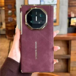 For Huawei Mate XT XTS Ultimate Case Extraordinary Master Lettering Luxury Lambskin Leather Skin-Friendly Drop-Proof Cover Funda
