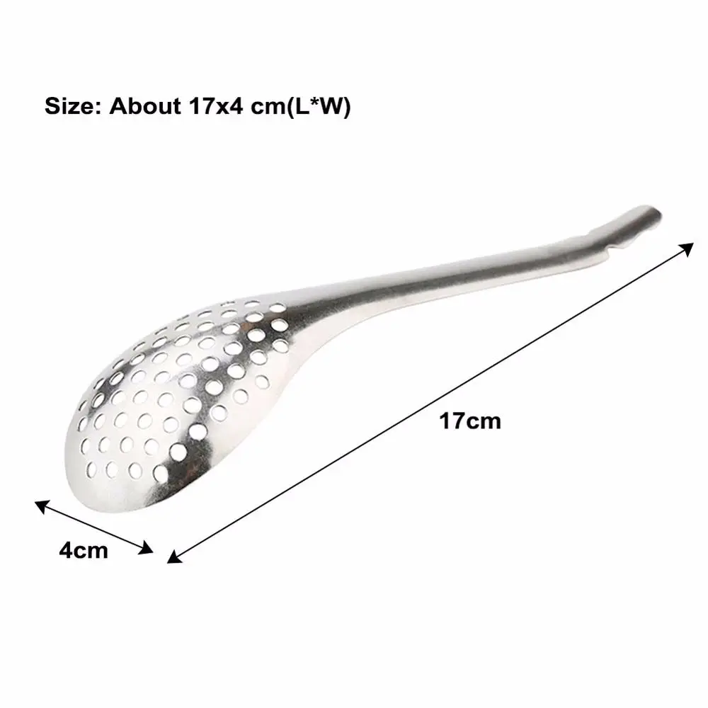 Home Stainless Steel Strainer Cooking Colander Kitchen Gadgets Caviar Spoon… - Image 6