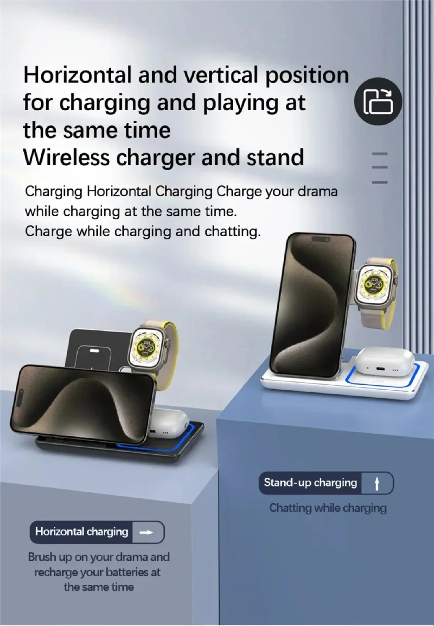 3 in 1 Wireless Charging Station for Magsafe Charger Stand Fast Magnetic Wireless… - Image 18