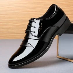 2026 New Business Dress Men Shoes Mens Dress Shoes Patent Leather Oxford Shoes for Men Oxfords Footwear High Quality Leather