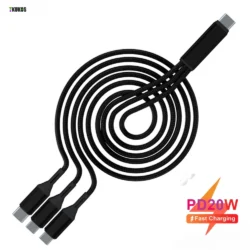 Multi USB Fast Charging Cable,3 in 1 2A Cord Connector with 3 Type C USB Universal…