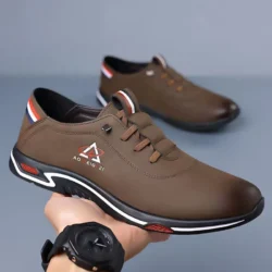 2026 Hot Sale Men's Leather Casual Shoes Soft Soles Soft Surfaces Office Sports Shoes Men's Flat Oxford Shoes Versatile Sneakers