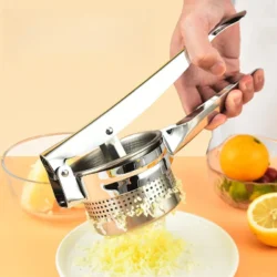 Potato Masher Kitchen Gadget Food Grade Stainless Steel Crusher Fruit and…