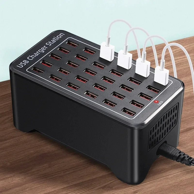 USB Charger 10 15 20 25 30 Ports HUB 150W Universal Wall Desktop Fast Charging… - Image 13