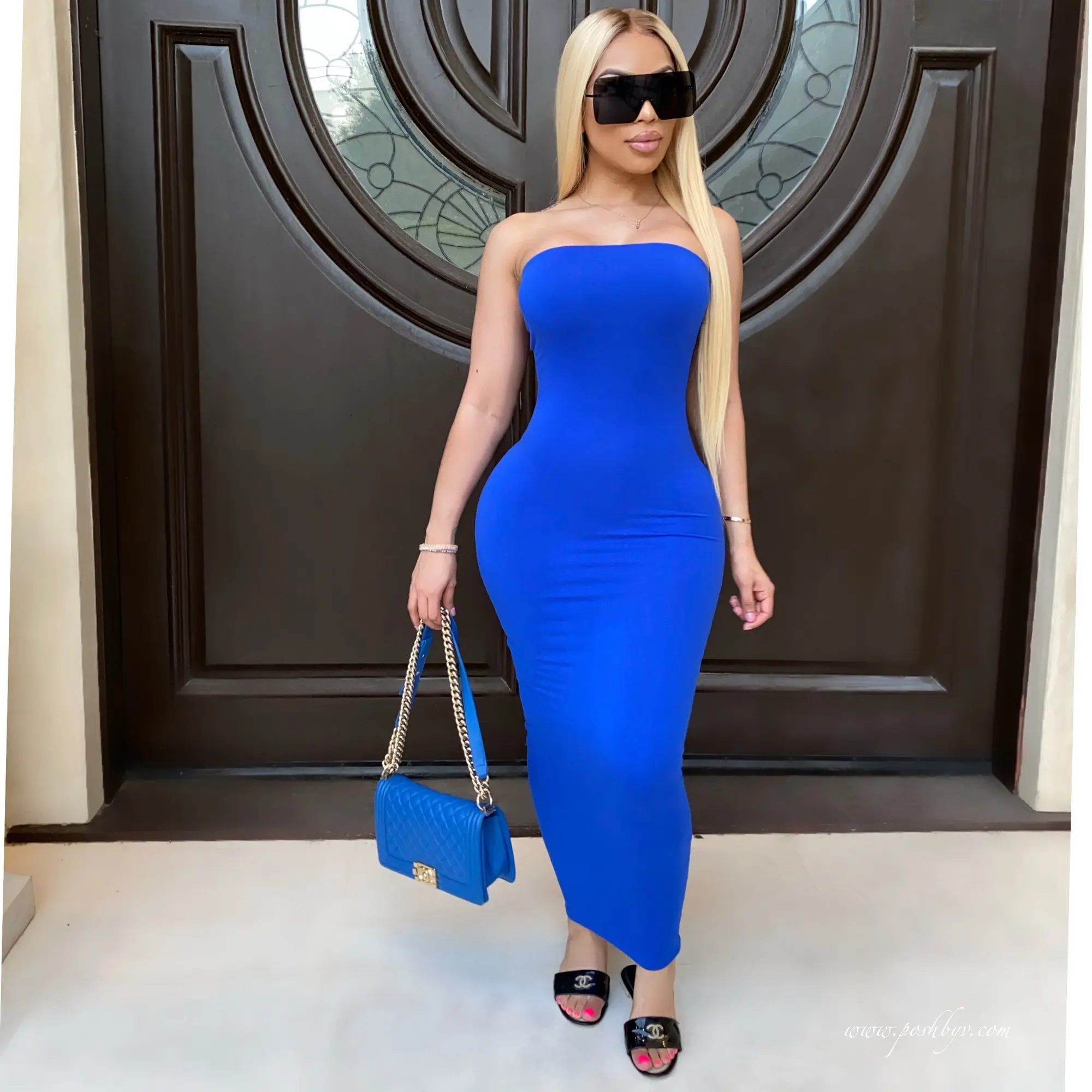 Summer Women's Sexy Sleeveless Chest Wrapped Long Beach Dress - Image 10