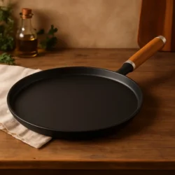 Heavy-Duty Cast Iron Frying Pan Compatible with Gas and Induction Stoves, Perfect…