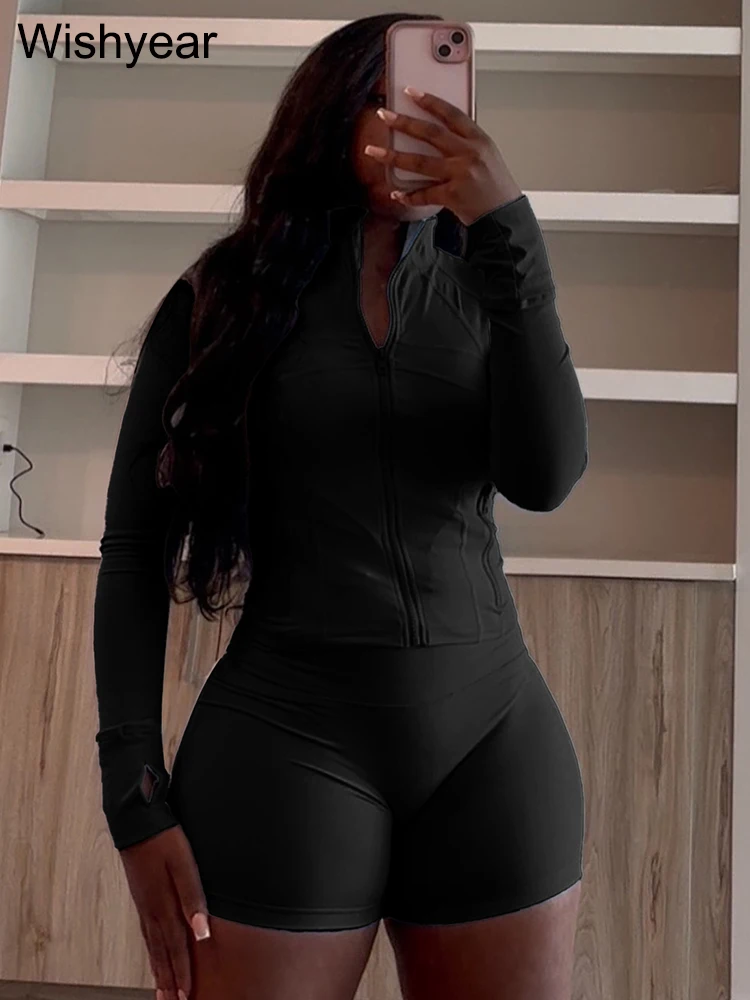 Tracksuit Sales Women Green Two 2 Piece Set Spring Fall Long Sleeve Zip Jacket Top… - Image 18