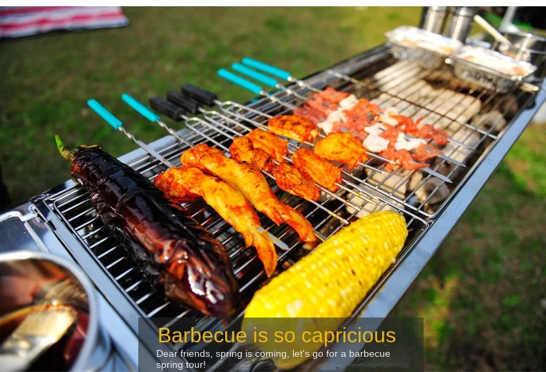 Household Barbecue Outdoor Thickened Stainless Steel Grill BBQ Wood Charcoal Grill… - Image 22