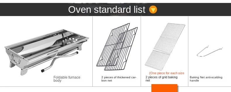 Household Barbecue Outdoor Thickened Stainless Steel Grill BBQ Wood Charcoal Grill… - Image 15