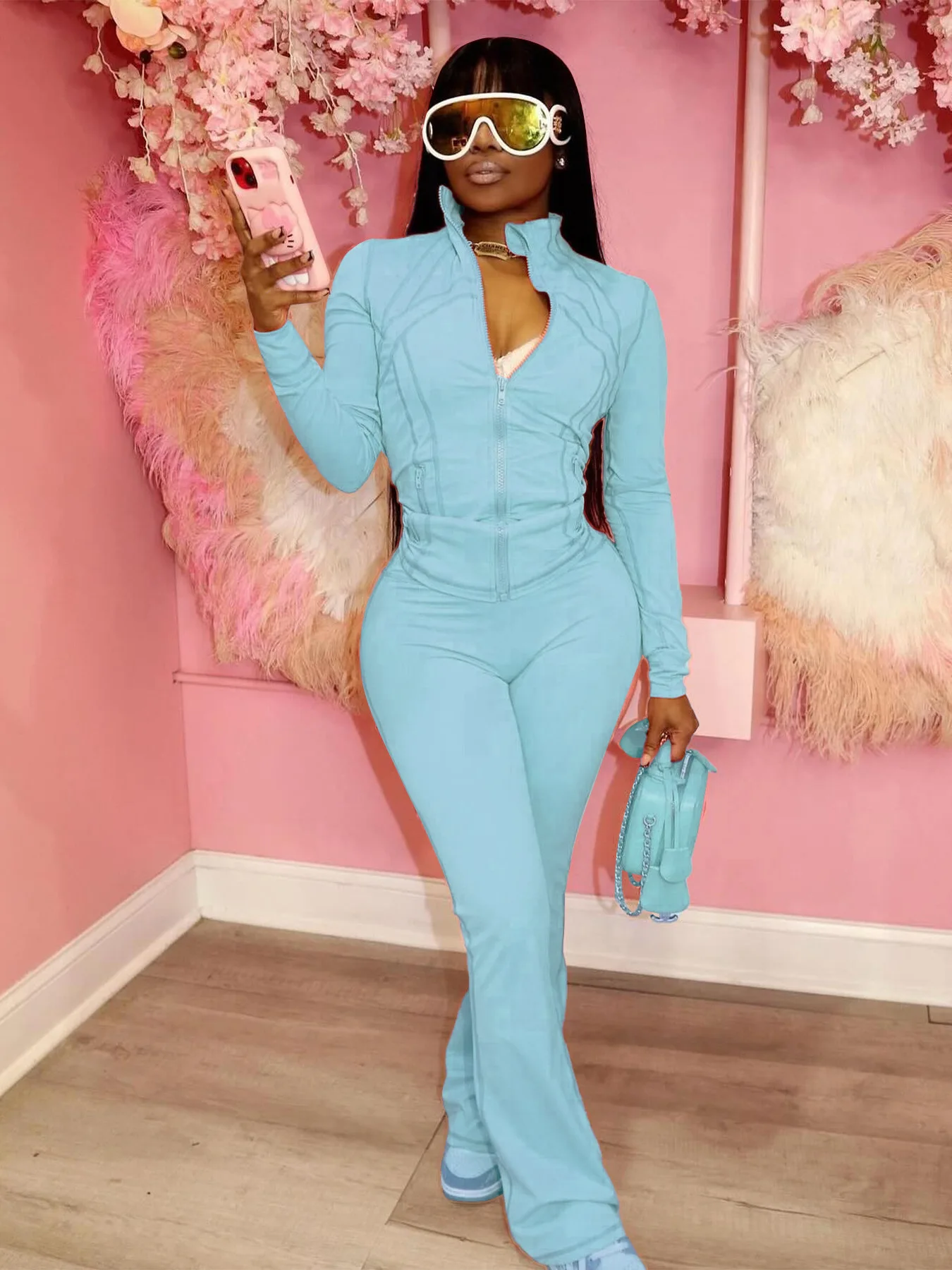 Streetwear Casual Tracksuit Sexy Women Two Pieces Club Matching Set High Street… - Image 2