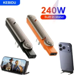 KEBIDU 240W Type C Desktop Holder Charging Adapter USB C to USB C Fast Charging…