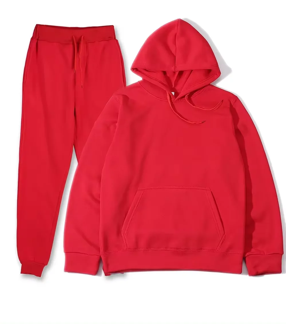 Winter Tracksuit Women Two Piece Set - Oversized Hoodie Sweatpants Solid Color… - Image 12