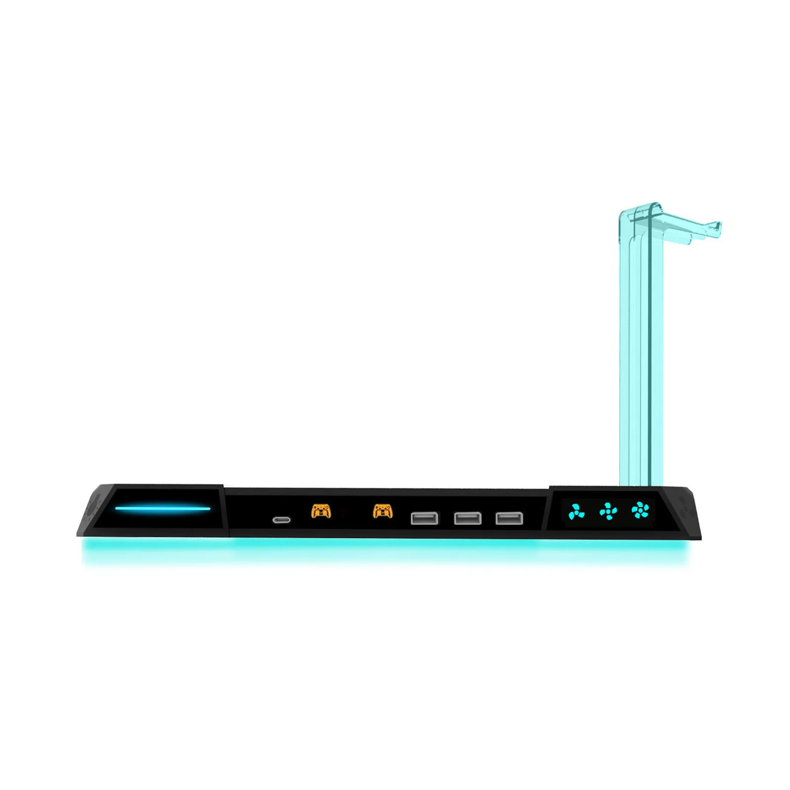 Charging Dock for Steam Machine with 3-Speed Cooling Fan RGB Lights 2 Controller… - Image 12