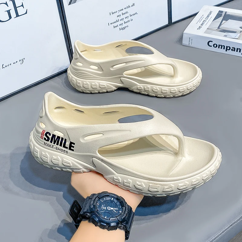 Fashion Mens Sandals Comfortable Soft Man Flip Flops Outdoor Beach Slippers Casual Non-slip Flat Shoes Lightweight Garden Shoes - Image 7