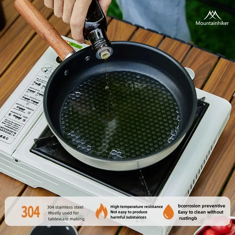 MOUNTAINHIKER Outdoor Camping Fry Pan Non-stick Frying Pan Breakfast Pancake Pot…