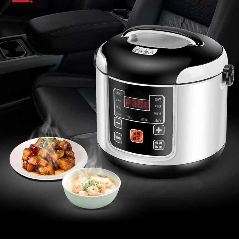 Portable Car Rice Cooker 2L Electric Truck Multi-Cooker Soup Porridge Cooking Food… - Image 2