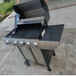 Outdoor Kitchen BBQ Grill Cabinets Islands Heavy Duty 304 Stainless Steel Visual Rotating Charcoal LPG NG Gas Barbecue Grills
