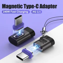 240W Quick Fast Charging Magnetic Adapter for ipad Xiaomi 120W 100W Laptop bend…