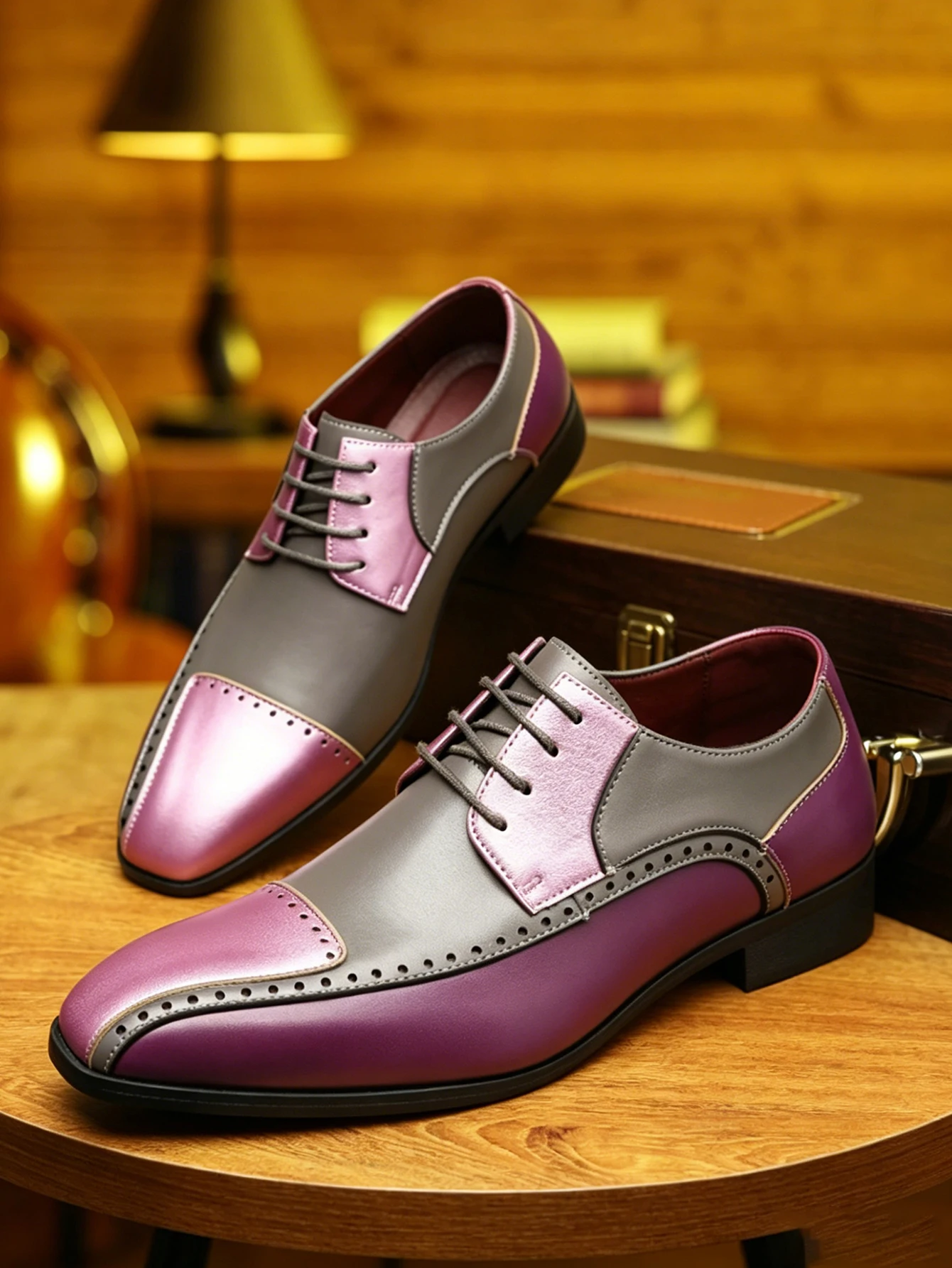 Classic Formal Oxford Shoes Handcrafted Men Dress Shoes Real Calfskin Leather Business Office Footwear - Image 3