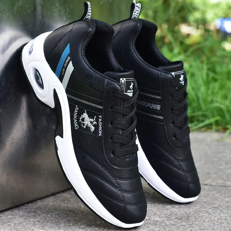 Men's leather sneakers Casual versatile shoes Outdoor non slip running footwear Fashion men's board shoes Zapatos Homme - Image 2