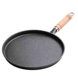 26cm Cast Iron Frying Pan Uncoated Non-stick Egg Pancake Pan Crepe Maker Steak…
