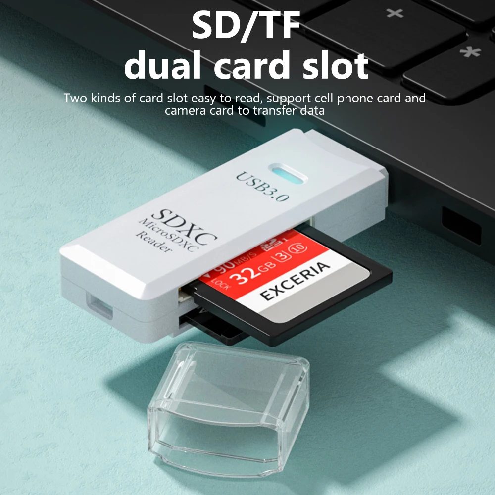 2 in 1 USB 3.0 Card Reader Micro TF sd card Reader usb adapter High Speed… - Image 3