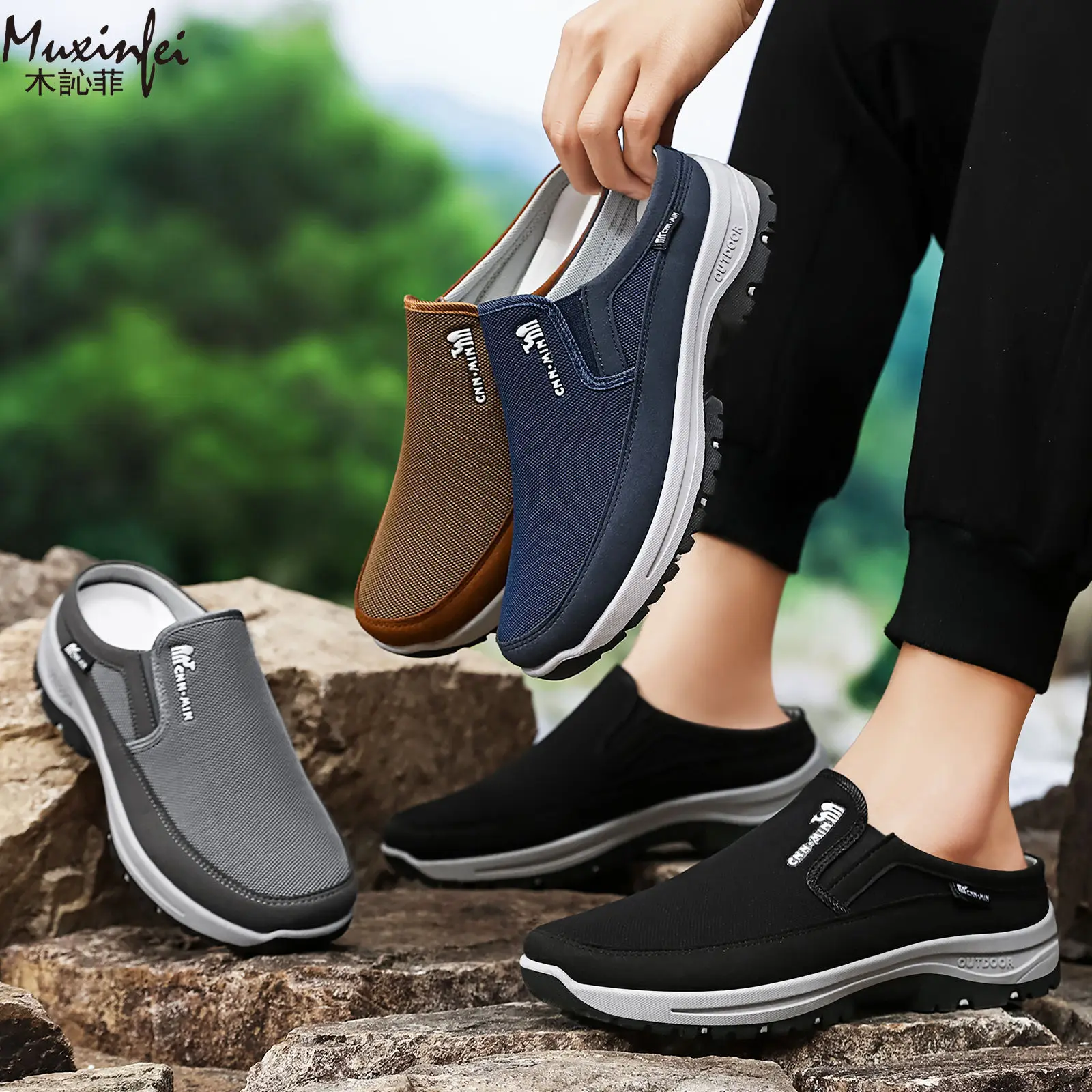 Men's Shoes 2026 Spring New Versatile Casual Half Top Single Shoes Comfortable, Breathable, Odorous Foot Size 39-47 - Image 4