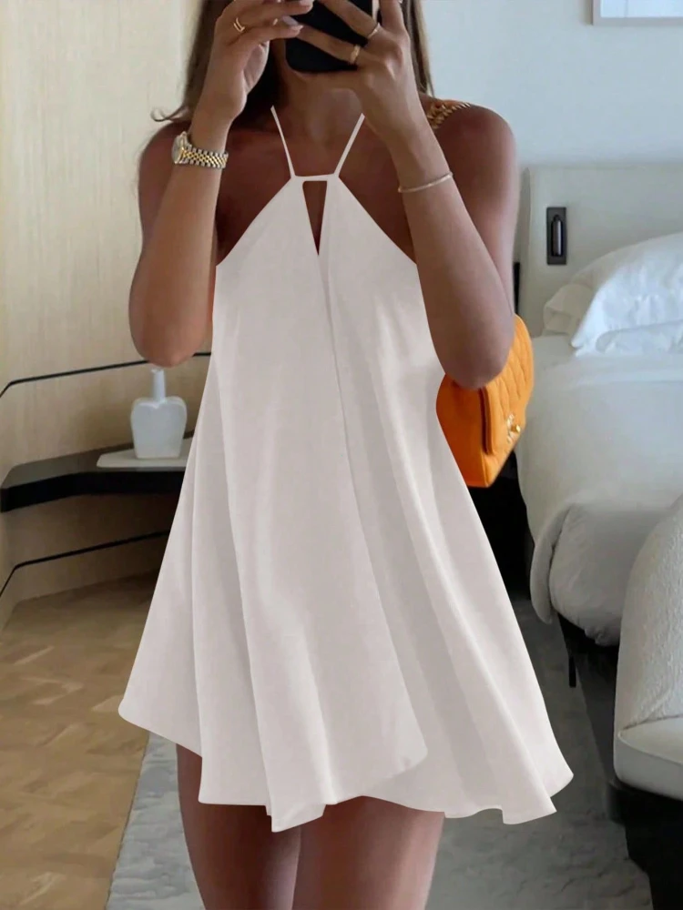 Sexy Party Off Shoulder Dresses 2025 Women's Elegant Sleeveless Hollow Out Beach…