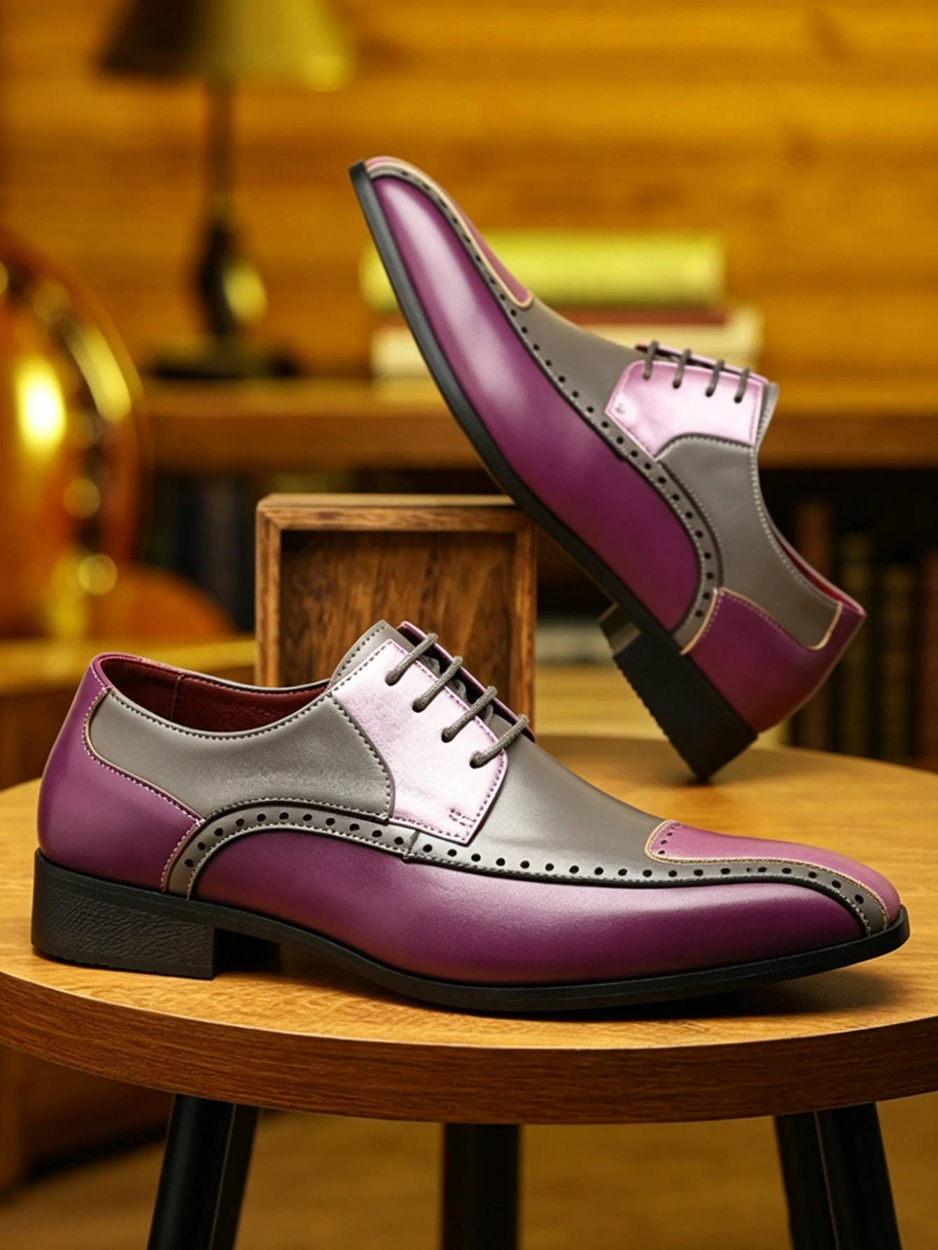 Classic Formal Oxford Shoes Handcrafted Men Dress Shoes Real Calfskin Leather Business Office Footwear - Image 2