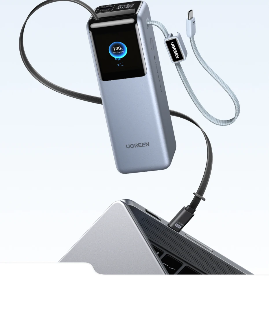 UGREEN Nexode Pro 200W 25000mAh Power Bank Retractable Cables Portable PD External… - Image 10